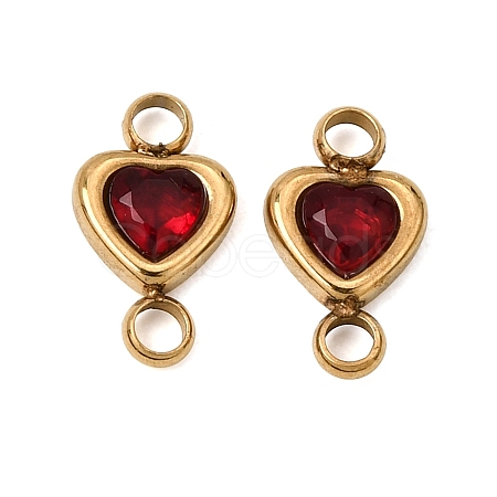 304 Stainless Steel Rhinestone Connector Charms RB-CBA3E99-01G-1