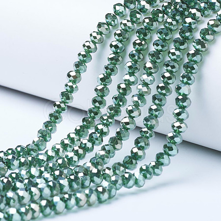 Electroplate Glass Beads Strands EGLA-A034-T4mm-C03-1
