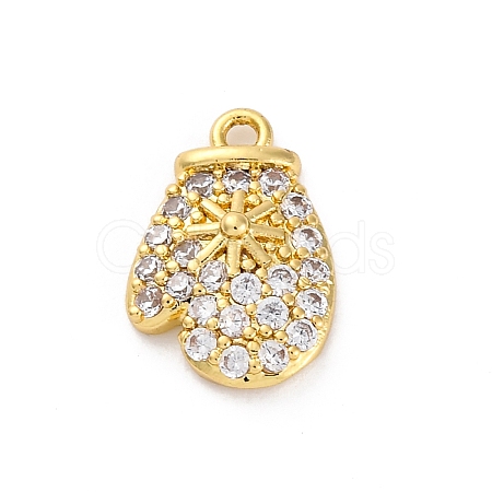 Christmas Series Brass Micro Pave Cubic Zirconia Pendants KK-Q010-01G-03A-1