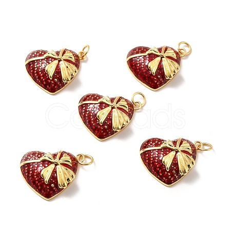 Rack Plating Brass Micro Pave Cubic Zirconia Pendants KK-M230-02G-1