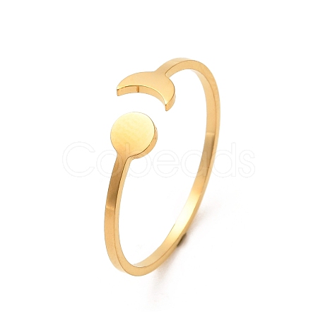 304 Stainless Steel Open Cuff Rings RJEW-Q808-01A-G-1
