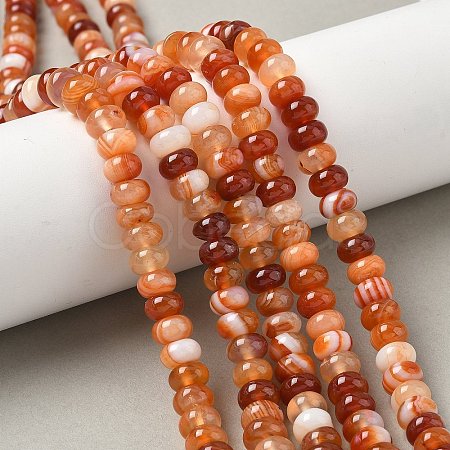 Natural Banded Agate Beads Strands G-F790-I01-01E-1