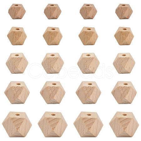 20Pcs 5 Styles Wood Beads WOOD-FS0002-59-1