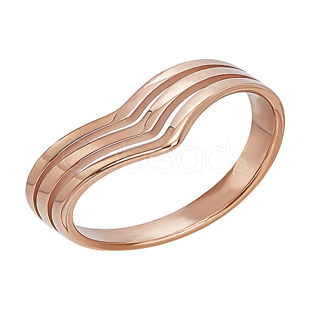 1Pc Stainless Steel Three Arrow Heart Hollow Finger Rings for Women RJEW-LP0001-33-1