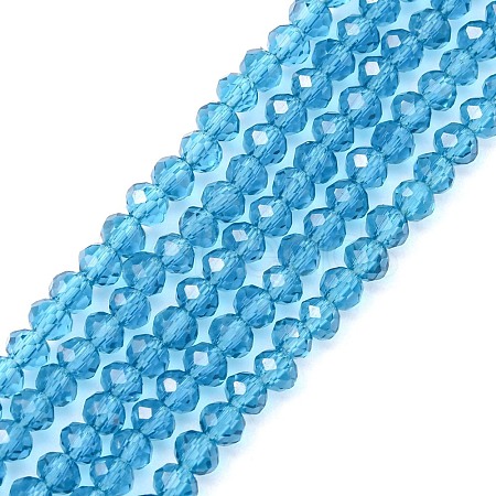 Transparent Glass Beads Strands X-GLAA-R135-2mm-19-1
