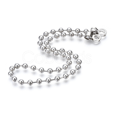 Iron Round Ball Chains with Bead Tips MAK-N034-006A-P-1