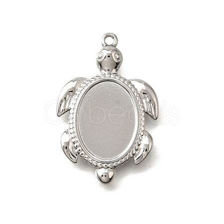 304 Stainless Steel Pendant Cabochon Settings X-STAS-C122-16A-P-1