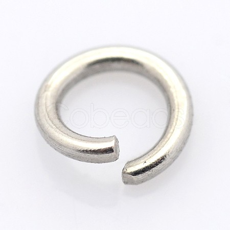 Tarnish Resistant 304 Stainless Steel Open Jump Rings STAS-E066-08-6mm-1