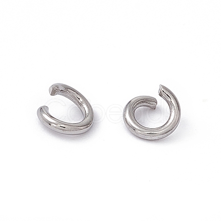 Tarnish Resistant 304 Stainless Steel Open Jump Rings STAS-R049-5x1mm-1