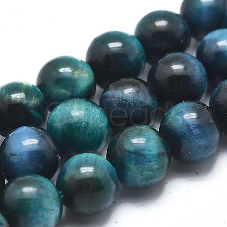 Natural Tiger Eye Bead Strands G-I224-02-6mm-1