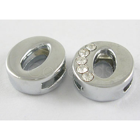 Alloy Initial Slide Beads X-ZP1O-NLF-1