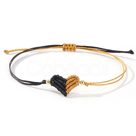 Polyester & Synthetic Fibre Cord Braided Bracelets for Women HY5944-2-1