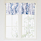 Polyester Curtain Purdah, for Home Wall Drapes Window Decoration, Rectangle, Branch, 460x1320mm