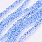 Transparent Glass Beads Strands, Faceted, Rondelle, Lavender, 3x2mm, Hole: 0.5mm, about 160~165pcs/strand, 15.35 inch~15.75 inch(39~40cm)