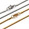 304 Stainless Steel Snake Chains Necklaces, with Lobster Clasps, Mixed Color, 17.7 inch(45cm), 2.2x1mm