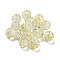 Transparent Spray Painting Crackle Glass Beads, Round, Champagne Yellow, 8mm, Hole: 1.6mm, 300pcs/bag