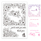 PVC Plastic Stamps, for DIY Scrapbooking, Photo Album Decorative, Cards Making, Stamp Sheets, Floral Pattern, 16x11x0.3cm