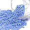 11/0 Grade A Baking Paint Glass Seed Beads, Round, Light Sky Blue, 2.3x1.5mm, Hole: 1mm, about 5300pcs/50g