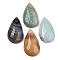 Natural Flower Amazonite Cabochons, Teardrop, 28~29x15~17x6~9mm