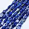 Natural Lapis Lazuli Beads Strands, Tumbled Stone, Nuggets, Grade AB, 5~12x4~9mm, Hole: 1mm, 15.7 inch~15.9 inch(40~40.5cm)