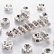 Brass Grade A Rhinestone Spacer Beads, Silver Color Plated, Nickel Free, Rondelle, Crystal, 7x3.2mm, Hole: 1.2mm