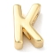 Rack Plating Brass Slide Charms, for Personalized Name Necklaces Making, Cadmium Free & Lead Free, Real 18K Gold Plated, Letter, Letter K, 7.5x5x3.5mm, Hole: 1.5mm