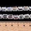 Electroplate Transparent Column Glass Beads Strands EGLA-A043-02-AB04-4