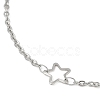 Tarnish Resistant 304 Stainless Steel Cable Chain Anklets AJEW-H104-06P-6