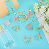 8Pcs Brass Leaf Pendants KK-CA0002-79-6