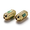 Brass Enamel Beads KK-B028-24G-2