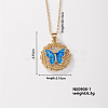 Cute Brass Micro Pave Clear Cubic Zirconia Pendant Necklaces for Women RS8490-5-1
