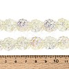Electroplate Transparent Glass Beads Strands EGLA-N055-01I-4