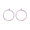 Ion Plating(IP) 316 Surgical Stainless Steel Hoop Earrings Findings STAS-F149-32M-E-2