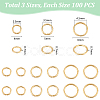 300Pcs 3 Styles 304 Stainless Steel Open Jump Rings STAS-UN0061-01-3