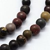 Natural Dendritic Jasper Beads Strands G-I199-20-6mm-3