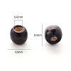 Coconut Brown Barrel Natural Wood Beads X-WOOD-S030-08-LF-2