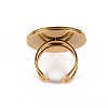 201 Stainless Steel Cuff Ring Findings STAS-S080-040G-G-5