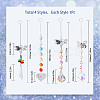 4Pcs 4 Style Hanging Suncatcher AJEW-SC0001-53-2