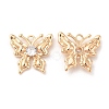 Brass with Glass Charms KK-G468-28G-1
