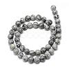 Natural Map Stone/Picasso Stone/Picasso Jasper Beads Strands G-T053-8mm-04-2