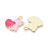 Valentine's Day Alloy Enamel Pendants ENAM-T023-16B-2