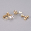 Brass Screw On Clip-on Earring Findings LS-KK-L200-A01-G-2