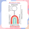 6Pcs 3 Colors Colorful Rainbow Polymer Clay Pendant Keychain KEYC-FG0001-10-2