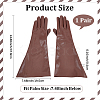 1 Pair PU Leather Long Whole Finger Gloves AJEW-CL0005-12A-2
