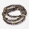 Electroplate Transparent Glass Beads Strands EGLA-A034-T2mm-O16-2