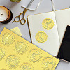 6 Patterns Aluminium-foil Paper Adhesive Embossed Stickers DIY-WH0451-012-6