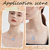 DIY Blank Dome Alloy Rhinestone Pendant Necklace Making Kits DIY-SP0002-73B-4