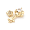 Brass Micro Pave Cubic Zirconia Pendants KK-D283-15G-2