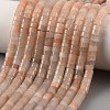 Natural Peach Moonstone Beads Strands G-M420-A07-01-2