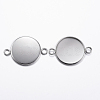 Tarnish Resistant 304 Stainless Steel Cabochon Connector Settings X-STAS-P161-29-20mm-2